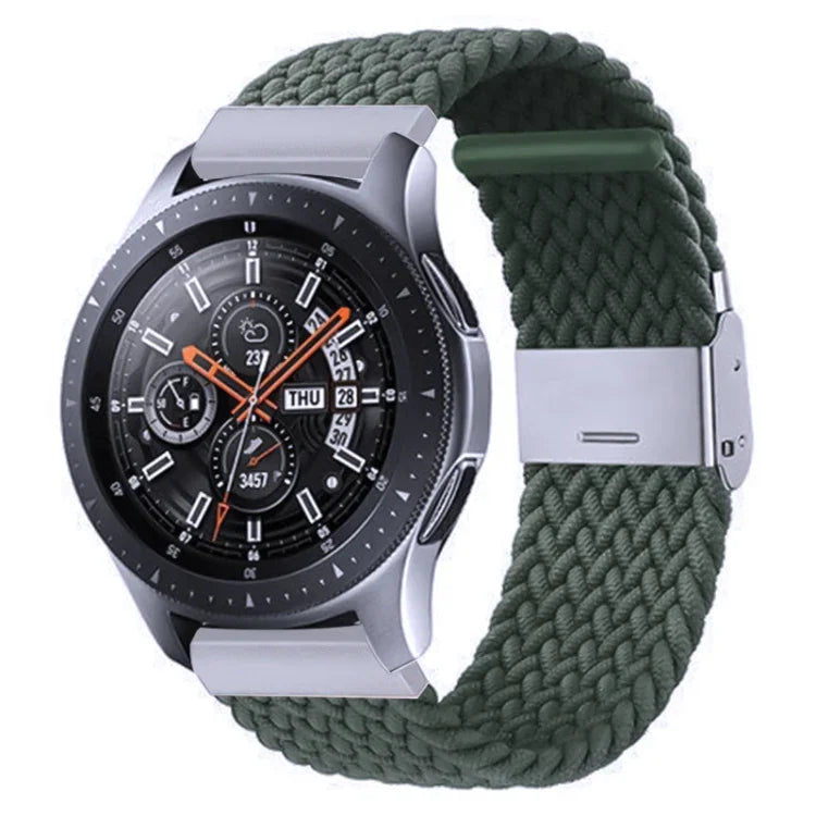 สายรัดถักไนลอนพร้อมหัวเข็มขัดโลหะสำหรับ Galaxy Watch 4 ขนาด 20 มม., 20mm