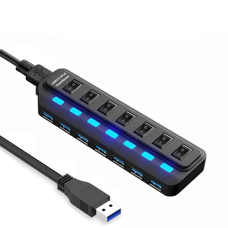 ตัวแยกสัญญาณ USB 3.0 HUB 7 พอร์ต พร้อมสวิตช์แยกอิสระ