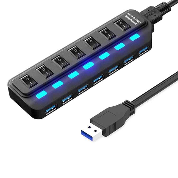 ตัวแยกสัญญาณ USB 3.0 HUB 7 พอร์ต พร้อมสวิตช์แยกอิสระ