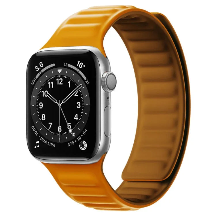 Silicone Magnetic Strap Watchband For Apple Watch Series, 7 41mm / 6&SE&5&4 40mm / 3&2&1 38mm, 7 45mm / 6&SE&5&4 44mm / 3&2&1 42mm