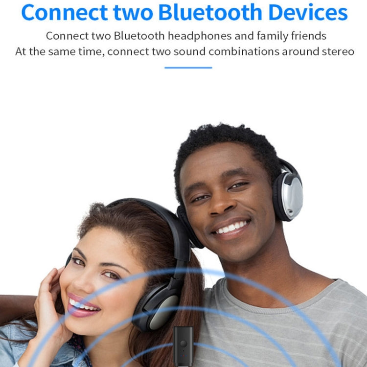 TX35 ตัวส่งสัญญาณบลูทูธ 5.2 แบบหนึ่งลากสอง USB / AUX เอาต์พุตคู่