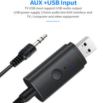 TX35 ตัวส่งสัญญาณบลูทูธ 5.2 แบบหนึ่งลากสอง USB / AUX เอาต์พุตคู่