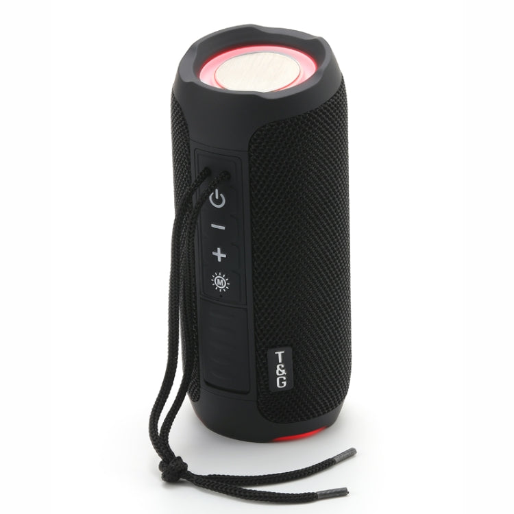 ลำโพงเพลงบลูทูธกันน้ำพกพากลางแจ้งพร้อมไฟ LED T&G TG227 รองรับ FM / TF / USB