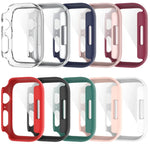 เคสกันกระแทก PC พร้อมฟิล์มกระจกนิรภัย สำหรับ Apple Watch Series 9 / 8 / 7 45มม., สำหรับ Apple Watch Series 9 / 8 / 7 41มม.