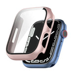 เคสกันกระแทก PC พร้อมฟิล์มกระจกนิรภัย สำหรับ Apple Watch Series 9 / 8 / 7 45มม., สำหรับ Apple Watch Series 9 / 8 / 7 41มม.