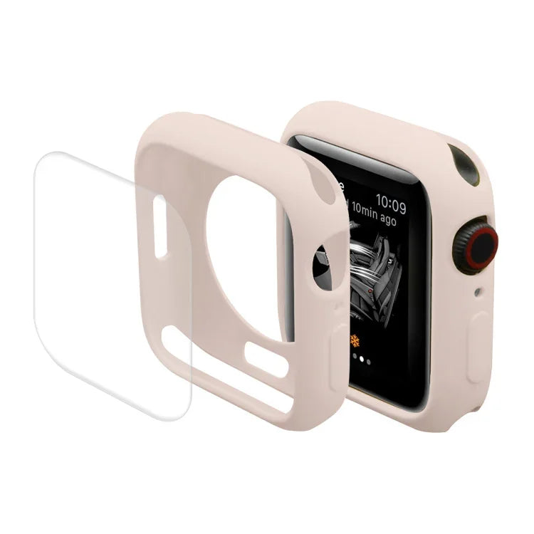 เคส TPU ป้องกันพร้อมฟิล์มกันรอยหน้าจอ PET ครอบคลุมเต็มจอ จาก ENKAY Hat-Prince สำหรับ Apple Watch Series 7 ขนาด 41 มม.