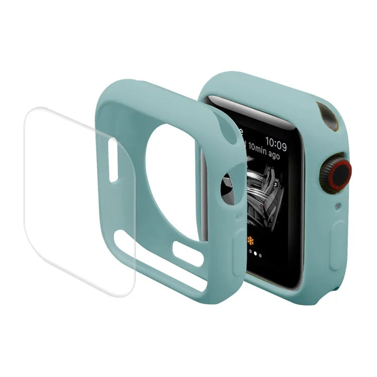 เคส TPU ป้องกันพร้อมฟิล์มกันรอยหน้าจอ PET ครอบคลุมเต็มจอ จาก ENKAY Hat-Prince สำหรับ Apple Watch Series 7 ขนาด 41 มม.