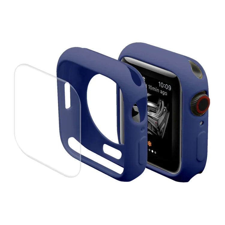เคส TPU ป้องกันพร้อมฟิล์มกันรอยหน้าจอ PET ครอบคลุมเต็มจอ จาก ENKAY Hat-Prince สำหรับ Apple Watch Series 7 ขนาด 45 มม.