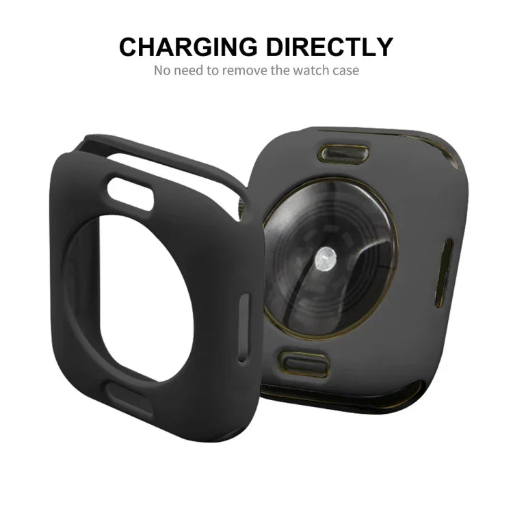เคส TPU ป้องกันพร้อมฟิล์มกันรอยหน้าจอ PET ครอบคลุมเต็มจอ จาก ENKAY Hat-Prince สำหรับ Apple Watch Series 7 ขนาด 45 มม.