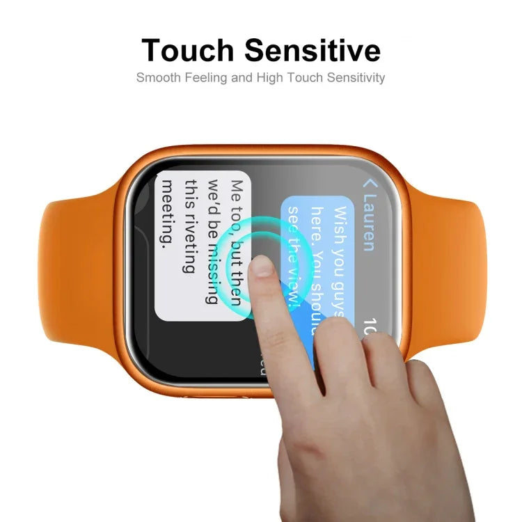 ฟิล์มกันรอยหน้าจอกระจกนิรภัย HD แบบโค้งขอบ 3D ครอบคลุมเต็มจอ จาก ENKAY Hat-Prince สำหรับ Apple Watch Series 9 / 8 / 7 ขนาด 41 มม., 1 ชิ้น, 2 ชิ้น, 5 ชิ้น, 10 ชิ้น