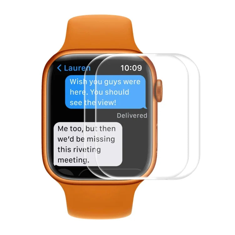 ฟิล์มกันรอยหน้าจอกระจกนิรภัย HD แบบโค้งขอบ 3D ครอบคลุมเต็มจอ จาก ENKAY Hat-Prince สำหรับ Apple Watch Series 9 / 8 / 7 ขนาด 45 มม., 1 ชิ้น, 2 ชิ้น, 5 ชิ้น, 10 ชิ้น