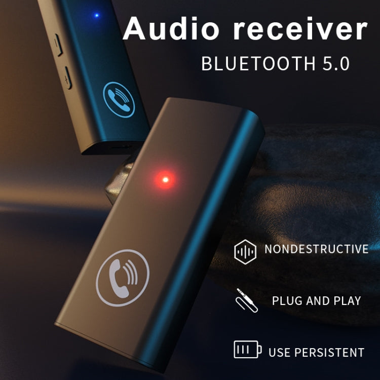 BT05 ตัวรับสัญญาณ Bluetooth 5.0 อะแดปเตอร์เสียง AUX สำหรับรถยนต์ โทรศัพท์แบบแฮนด์ฟรี