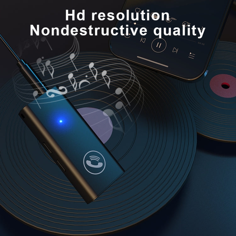 BT05 ตัวรับสัญญาณ Bluetooth 5.0 อะแดปเตอร์เสียง AUX สำหรับรถยนต์ โทรศัพท์แบบแฮนด์ฟรี
