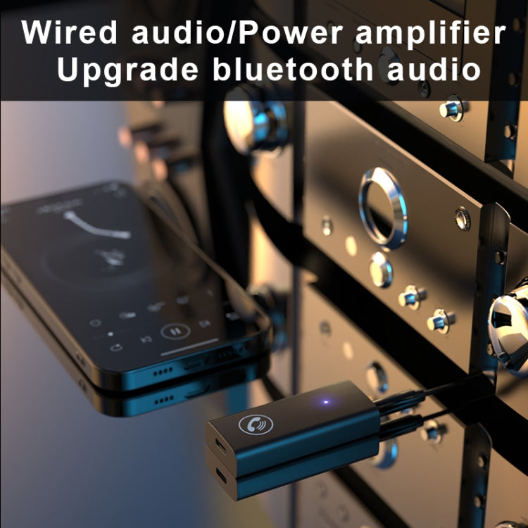BT05 ตัวรับสัญญาณ Bluetooth 5.0 อะแดปเตอร์เสียง AUX สำหรับรถยนต์ โทรศัพท์แบบแฮนด์ฟรี