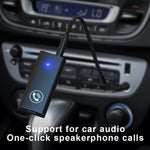 BT05 ตัวรับสัญญาณ Bluetooth 5.0 อะแดปเตอร์เสียง AUX สำหรับรถยนต์ โทรศัพท์แบบแฮนด์ฟรี