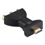 อะแดปเตอร์ AV ตัวผู้ HDMI ชุบทองเป็น 3 RGB RCA สำหรับวิดีโอและเสียง ตัวแปลงคอมโพเนนต์สำหรับเครื่องเล่นดีวีดีและโปรเจคเตอร์ HDMI