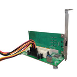 การ์ดอะแดปเตอร์ PCIe เป็นช่อง PCI คู่ พร้อมการ์ดขยาย USB 3.0