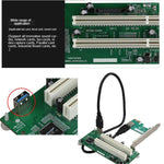 การ์ดอะแดปเตอร์ PCIe เป็นช่อง PCI คู่ พร้อมการ์ดขยาย USB 3.0