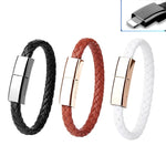 สายชาร์จและซิงค์ข้อมูลแบบสายรัดข้อมือ XJ-73 USB ความยาว 20cm เป็น 8 Pin