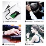 สายชาร์จและซิงค์ข้อมูลแบบสายรัดข้อมือ XJ-73 USB ความยาว 20cm เป็น 8 Pin