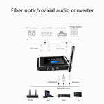 T38 ตัวรับและส่งสัญญาณ Bluetooth 5.1 2 in 1 ตัวแปลงเสียงดิจิทัลออปติคอล