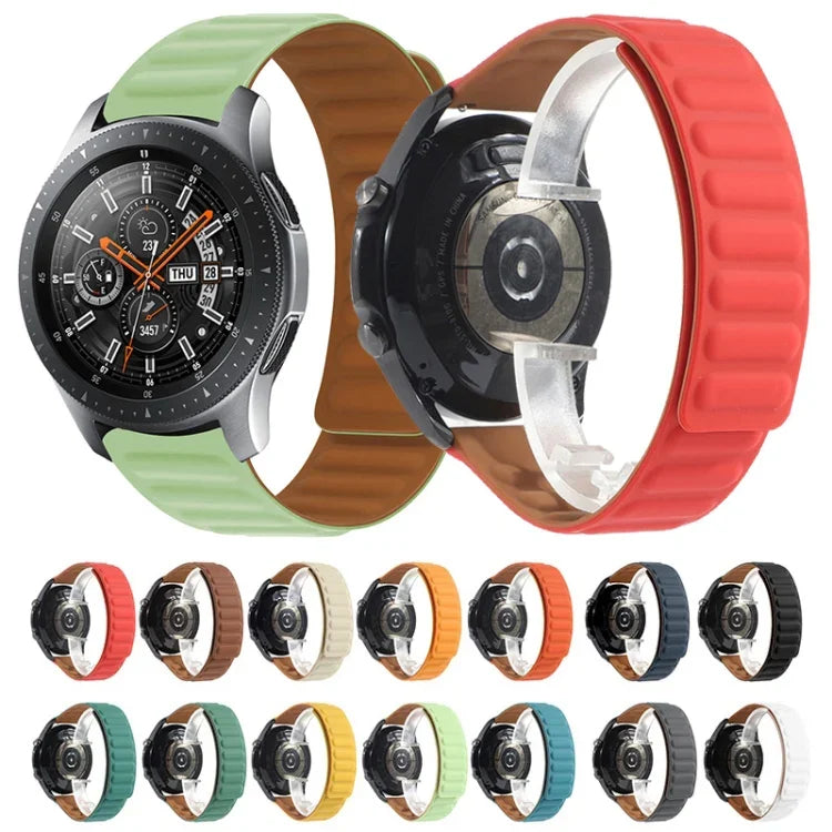 สายรัดนาฬิกาซิลิโคนแม่เหล็ก สำหรับ Samsung Galaxy Watch 3 41MM R850, สำหรับ Samsung Galaxy Gear Sport, สำหรับ Samsung Galaxy Watch Active