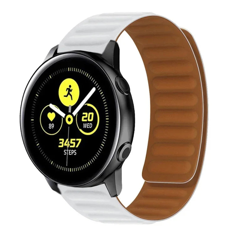 สายรัดนาฬิกาซิลิโคนแม่เหล็ก สำหรับ Samsung Galaxy Watch 3 41MM R850, สำหรับ Samsung Galaxy Gear Sport, สำหรับ Samsung Galaxy Watch Active