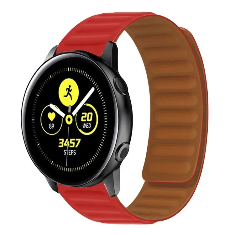 สายรัดนาฬิกาซิลิโคนแม่เหล็ก สำหรับ Samsung Galaxy Watch 3 41MM R850, สำหรับ Samsung Galaxy Gear Sport, สำหรับ Samsung Galaxy Watch Active