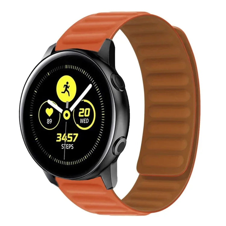 สายรัดนาฬิกาซิลิโคนแม่เหล็ก สำหรับ Samsung Galaxy Watch 3 41MM R850, สำหรับ Samsung Galaxy Gear Sport, สำหรับ Samsung Galaxy Watch Active