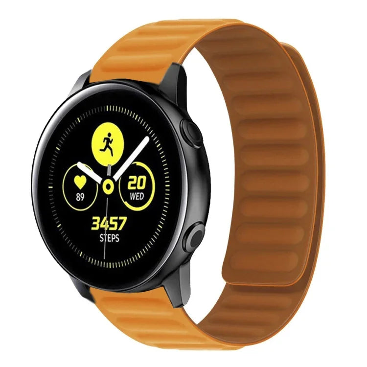 สายรัดนาฬิกาซิลิโคนแม่เหล็ก สำหรับ Samsung Galaxy Watch 3 41MM R850, สำหรับ Samsung Galaxy Gear Sport, สำหรับ Samsung Galaxy Watch Active