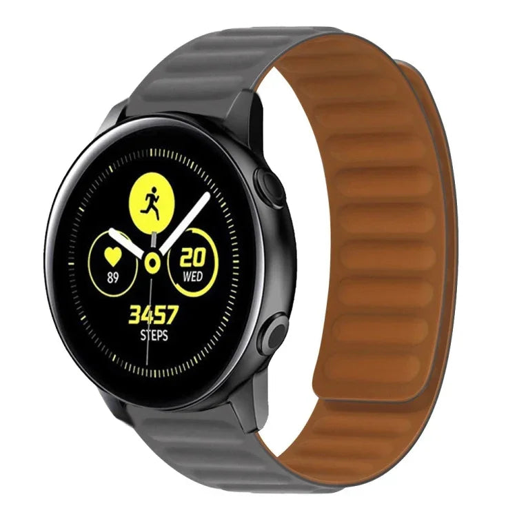 สายรัดนาฬิกาซิลิโคนแม่เหล็ก สำหรับ Samsung Galaxy Watch 3 41MM R850, สำหรับ Samsung Galaxy Gear Sport, สำหรับ Samsung Galaxy Watch Active