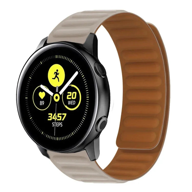 สายรัดนาฬิกาซิลิโคนแม่เหล็ก สำหรับ Samsung Galaxy Watch 3 41MM R850, สำหรับ Samsung Galaxy Gear Sport, สำหรับ Samsung Galaxy Watch Active