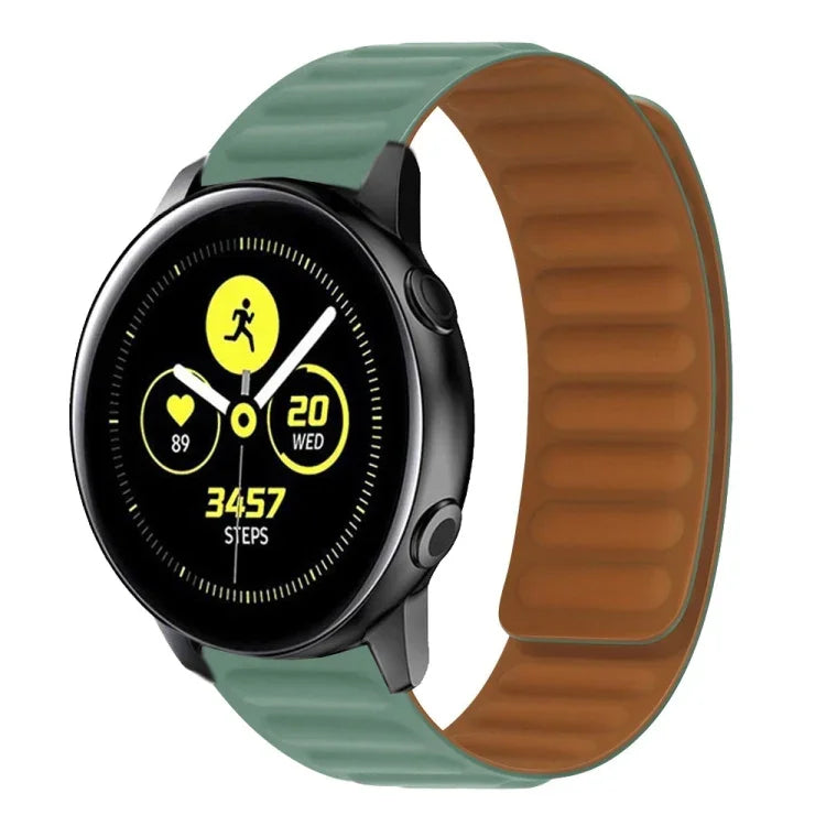 สายรัดนาฬิกาซิลิโคนแม่เหล็ก สำหรับ Samsung Galaxy Watch 3 41MM R850, สำหรับ Samsung Galaxy Gear Sport, สำหรับ Samsung Galaxy Watch Active