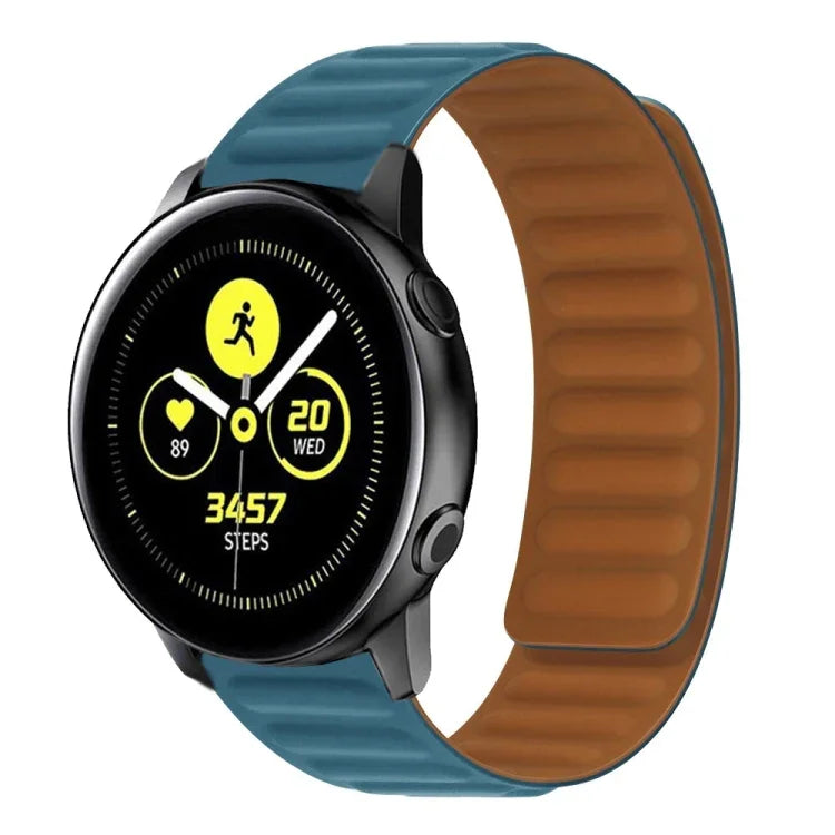 สายรัดนาฬิกาซิลิโคนแม่เหล็ก สำหรับ Samsung Galaxy Watch 3 41MM R850, สำหรับ Samsung Galaxy Gear Sport, สำหรับ Samsung Galaxy Watch Active