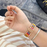 สายรัดนาฬิกาโลหะ + เรซินสำหรับ Apple Watch Series, 7 41 มม. / 6&SE&5&4 40 มม. / 3&2&1 38 มม., 7 45 มม. / 6&SE&5&4 44 มม. / 3&2&1 42 มม.