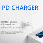 ที่ชาร์จเดินทาง AU-20W PD USB-C / Type-C พร้อมสายข้อมูล USB-C เป็น 8 พิน, ปลั๊ก AU, ปลั๊ก AU + สาย PD 8 พิน 1 ม., ปลั๊ก AU + สาย PD 8 พิน 2 ม.