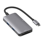 อะแดปเตอร์ HUB อ่านข้อมูล 5 ใน 1 พร้อมช่องใส่การ์ด SD / TF / CF, พอร์ต USB3.0 คู่, USB3.0 คู่ + SD / TF / CF