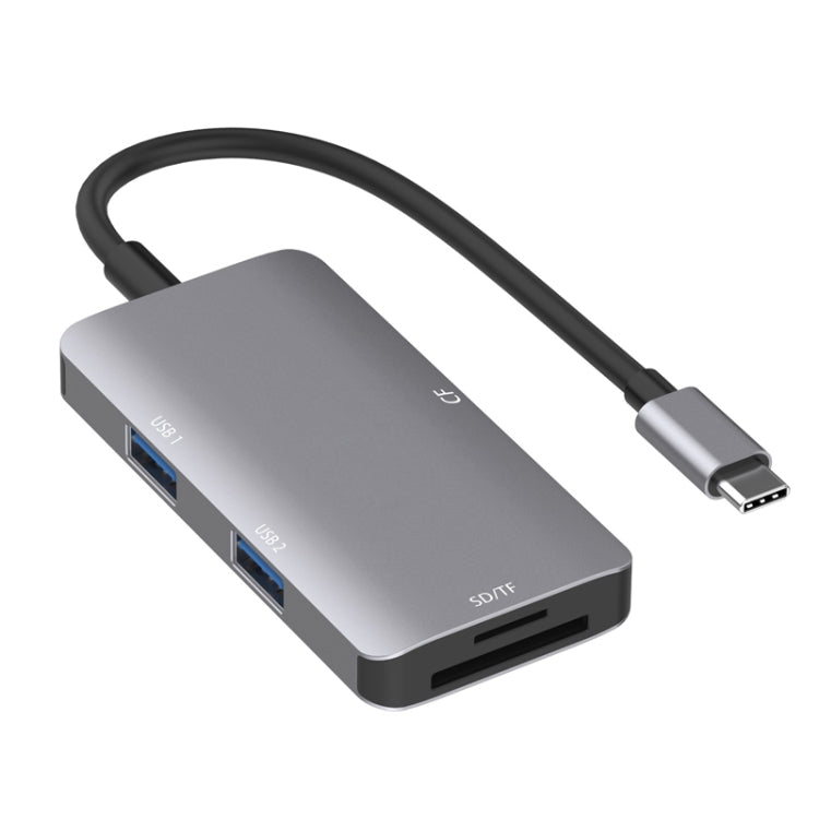 อะแดปเตอร์ HUB อ่านข้อมูล 5 ใน 1 พร้อมช่องใส่การ์ด SD / TF / CF, พอร์ต USB3.0 คู่, USB3.0 คู่ + SD / TF / CF
