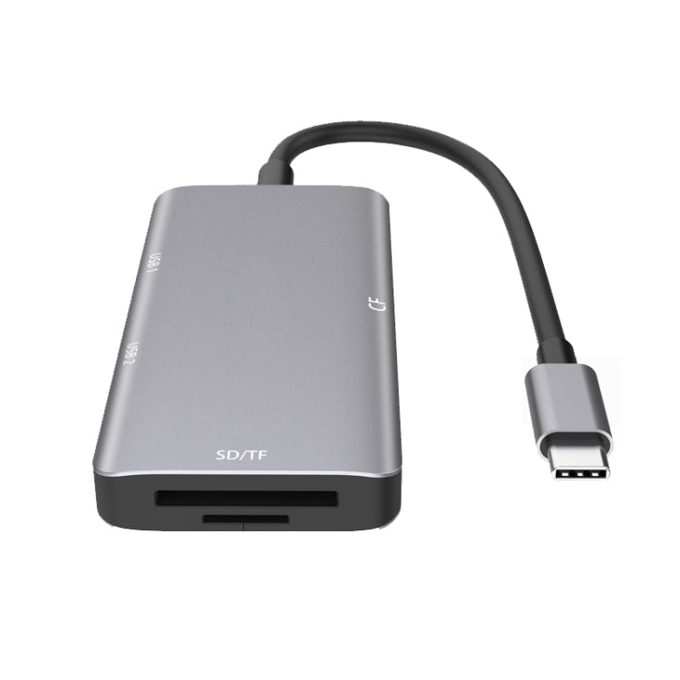 อะแดปเตอร์ HUB อ่านข้อมูล 5 ใน 1 พร้อมช่องใส่การ์ด SD / TF / CF, พอร์ต USB3.0 คู่, USB3.0 คู่ + SD / TF / CF