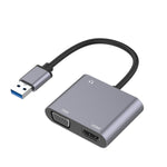 อะแดปเตอร์ HUB USB 3 in 1 เป็น HDMI / VGA / เสียง