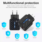 ที่ชาร์จ PD03 20W PD3.0 + QC3.0 USB พร้อมสายข้อมูล Type-C เป็น 8 พิน, ปลั๊ก EU, ปลั๊ก EU + สาย Type-C เป็น 8 พิน