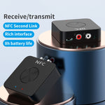 BT-21 ตัวรับและส่งสัญญาณ Bluetooth 5.0 NFC อะแดปเตอร์เสียง RCA 3.5 มม. AUX, BT-21