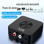 BT-21 ตัวรับและส่งสัญญาณ Bluetooth 5.0 NFC อะแดปเตอร์เสียง RCA 3.5 มม. AUX, BT-21