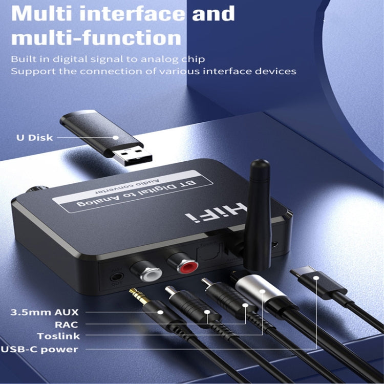 B35 ตัวรับสัญญาณ Bluetooth 5.0 ตัวแปลงเสียงดิจิทัลเป็นอนาล็อก 3.5 มม., B35