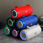 ลำโพงบลูทูธกันน้ำพกพาพร้อมไฟ RGB T&G TG537 รองรับ FM / การ์ด TF