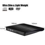 เครื่องเล่นไดรฟ์ CD / DVD-RW ภายนอก USB 3.0 แบบขัดเงา รุ่น ECD819
