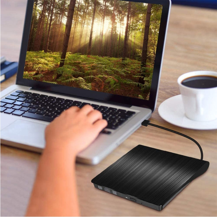 เครื่องเล่นไดรฟ์ CD / DVD-RW ภายนอก USB 3.0 แบบขัดเงา รุ่น ECD819