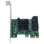 อะแดปเตอร์ขยาย PCI Express 4 พอร์ต PCI-E X1/X4/X8/X16 เป็น SATA