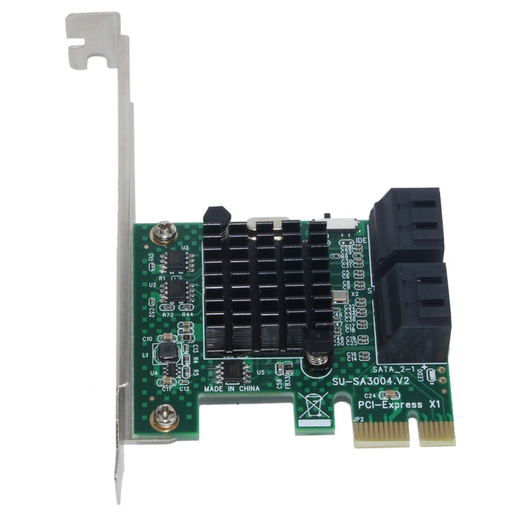 อะแดปเตอร์ขยาย PCI Express 4 พอร์ต PCI-E X1/X4/X8/X16 เป็น SATA