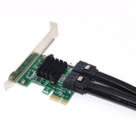 อะแดปเตอร์ขยาย PCI Express 4 พอร์ต PCI-E X1/X4/X8/X16 เป็น SATA